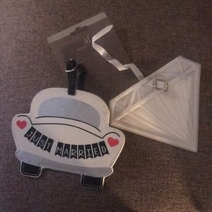 Just Married & Diamond Luggage Tag